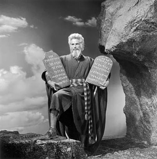charlton-heston 10 Commandments Moses Horns