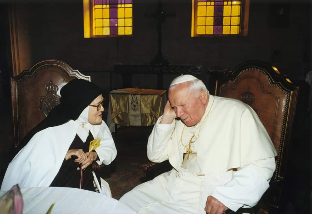 Pope John Paul II and Sister Lucia