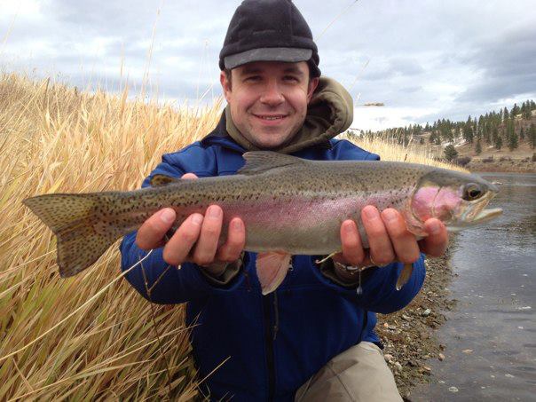 taylor marshall with rainbow trout fly fishing
